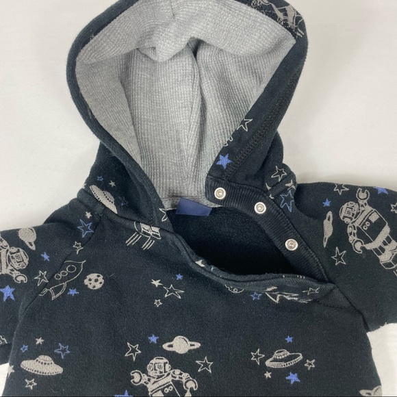 3/$25 Baby Gap Space Rocket Astronaut Hooded Sweater Bodysuit One Piece … - Picture 4 of 9